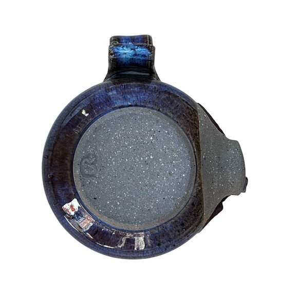 Handcrafted Thrown Ceramic Mug Whimsical Face with Cigar Stamped UR on bottom - Picture 15 of 16